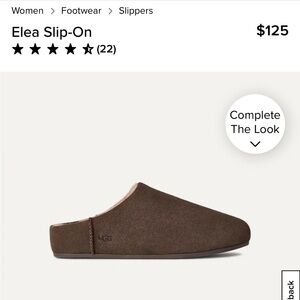 UGG Chocolate Brown Elea Slip Ons